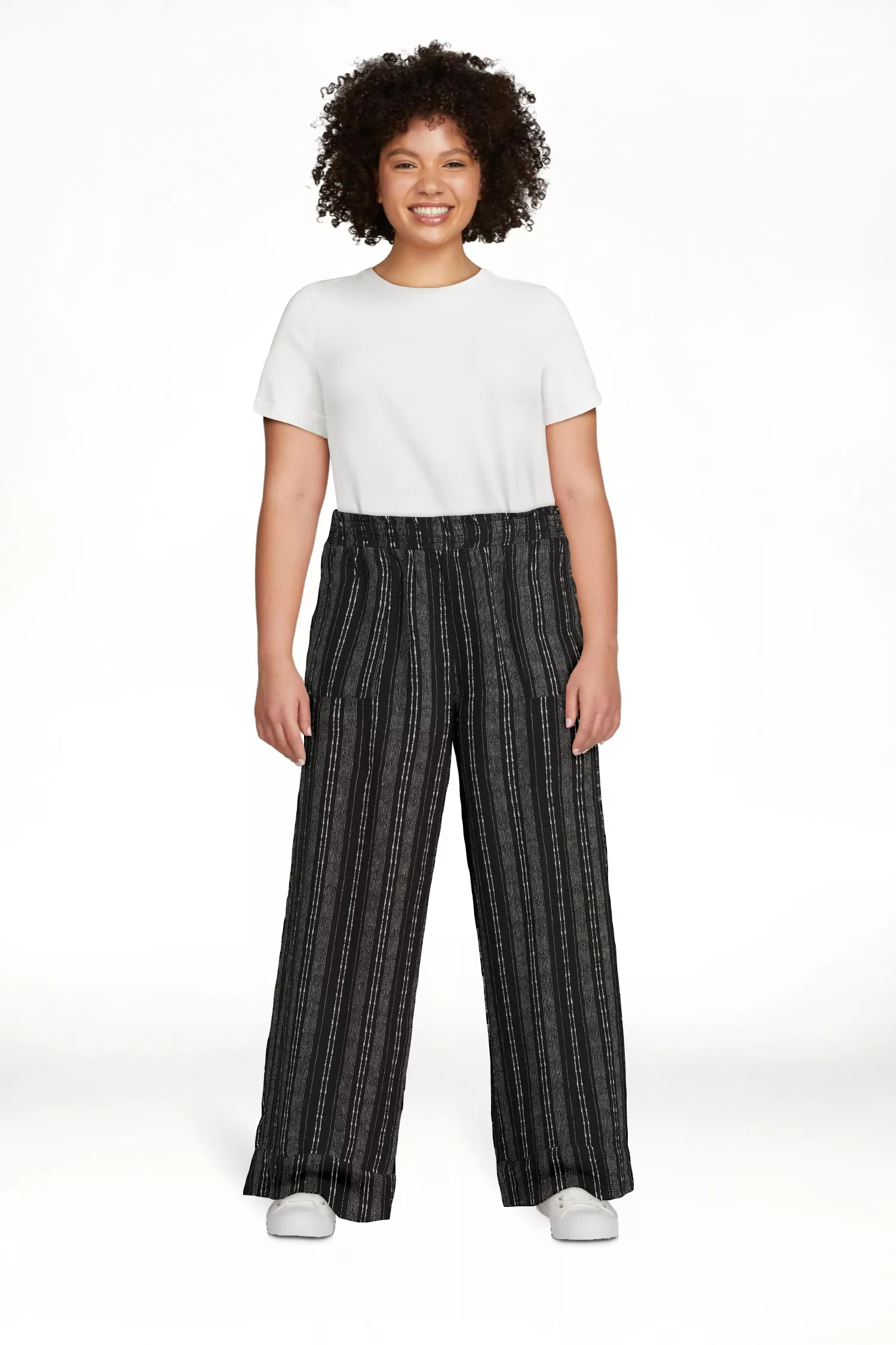 Time and Tru Gray Linen Pants for Women