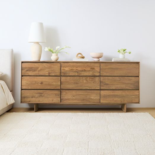 Anton Solid Wood Wide 9-Drawer Dresser (85") | West Elm (US)