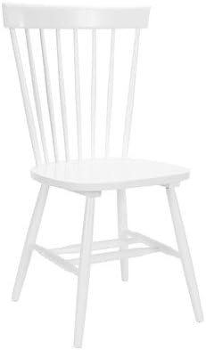 Safavieh American Homes Collection Parker Country Farmhouse White Spindle Side Chair (Set of 2) | Amazon (US)
