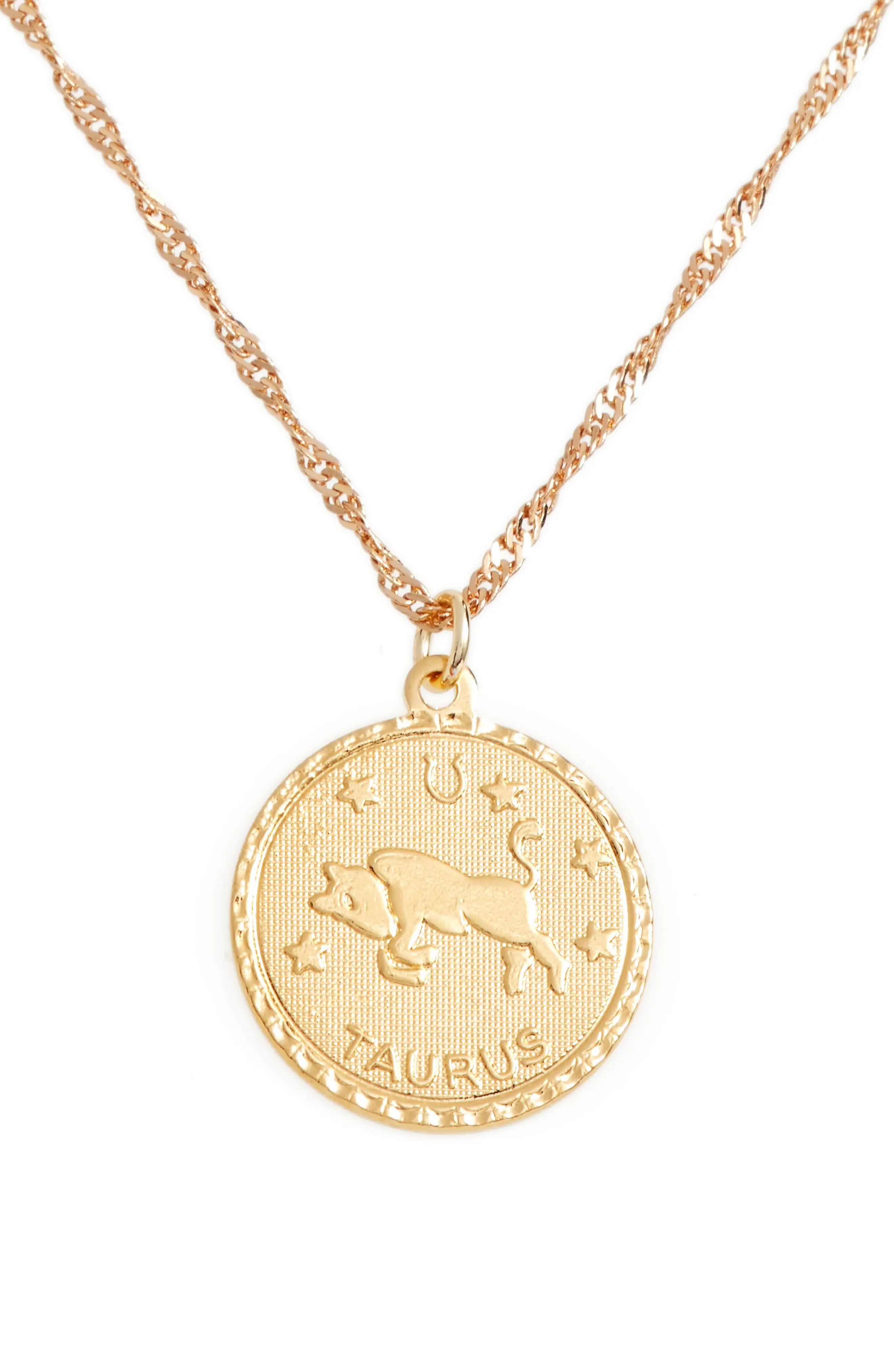 Cam Jewelry Ascending Zodiac Medallion Necklace | Nordstrom