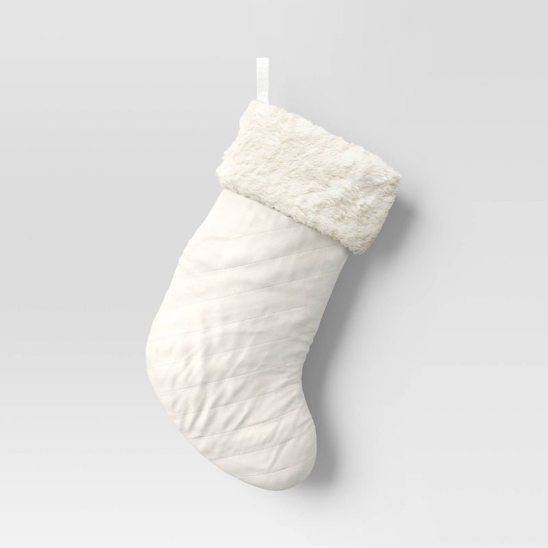 Velvet Holiday Stocking Cream - Threshold™ | Target