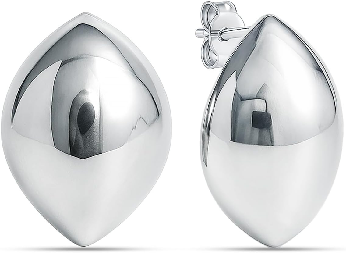 LeCalla 925 Sterling Silver Teardrop Earrings for Women | Women's Drop & Dangle Earrings | Lightweight Hollow Waterdrop Stud Earrings Trendy Jewelry for Women | Amazon (US)