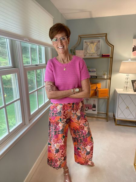Timeless classic every day style
OOTD
Bright colors are fun once in a while even though I am really more of a neutrals girl! Fun bright pink crochet top with fun bright floral linen wide leg pants.

Hi I’m Suzanne from A Tall Drink of Style - I am 6’1”. I have a 36” inseam. I wear a medium in most tops, an 8 or a 10 in most bottoms, an 8 in most dresses, and a size 9 shoe. 

Over 50 fashion, tall fashion, workwear, everyday, timeless, Classic Outfits

fashion for women over 50, tall fashion, smart casual, work outfit, workwear, timeless classic outfits, timeless classic style, classic fashion, jeans, date night outfit, dress, spring outfit, jumpsuit, wedding guest dress, white dress, sandals

#LTKFindsUnder100 #LTKStyleTip #LTKOver40