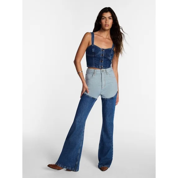 Kacey Lee Women's Long Denim Chaps Jeans, Sizes 0-18 | Walmart (US)