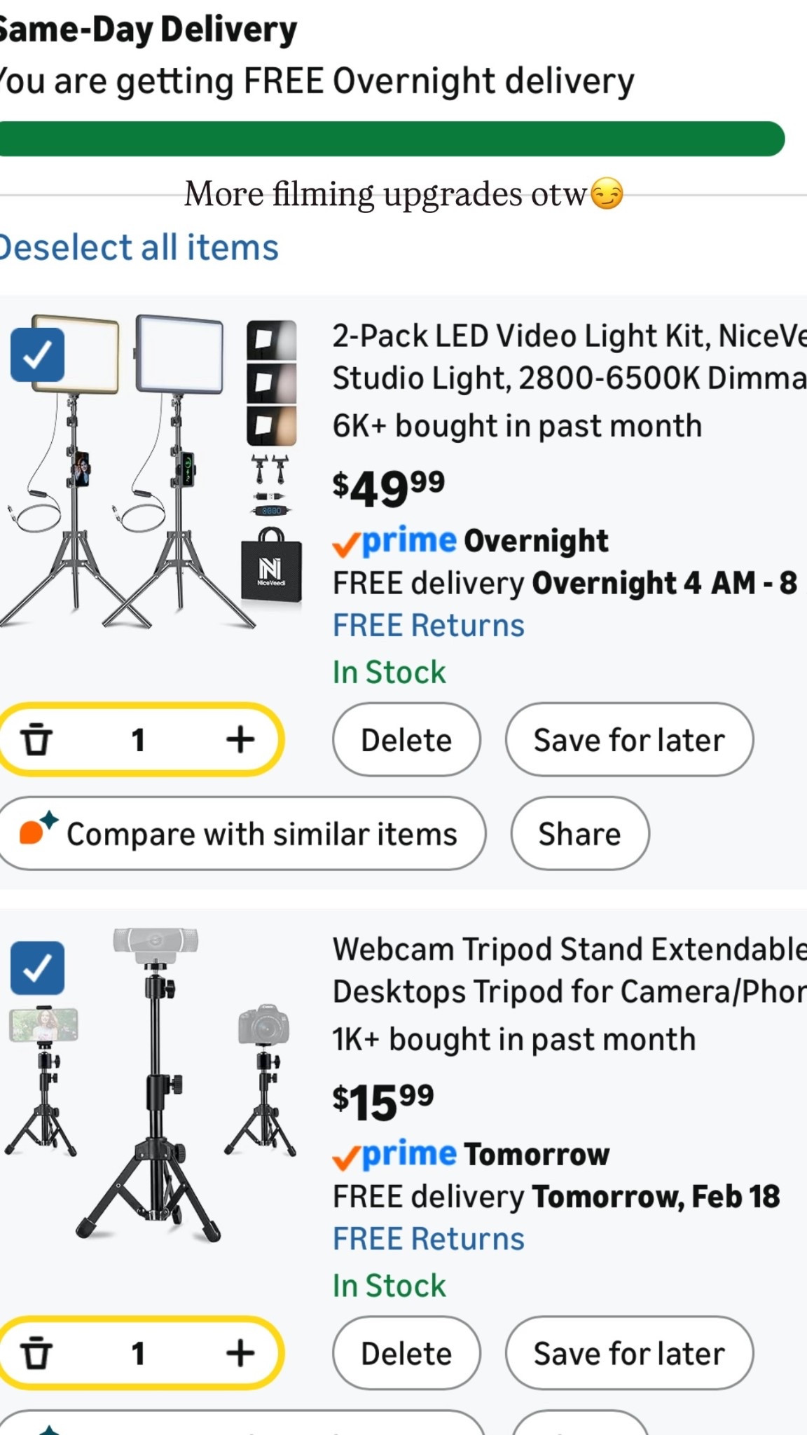 More filming upgrades otw😏