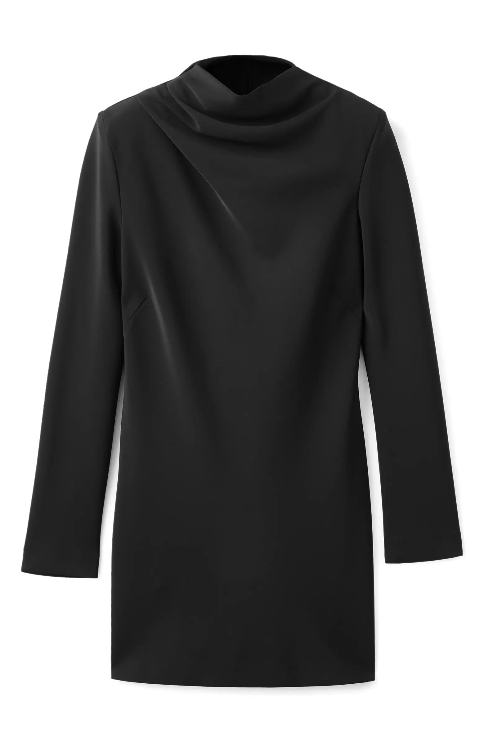 Drape Neck Long Sleeve Dress | Nordstrom