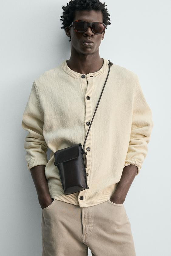 LEATHER CROSSBODY BAG | Zara US