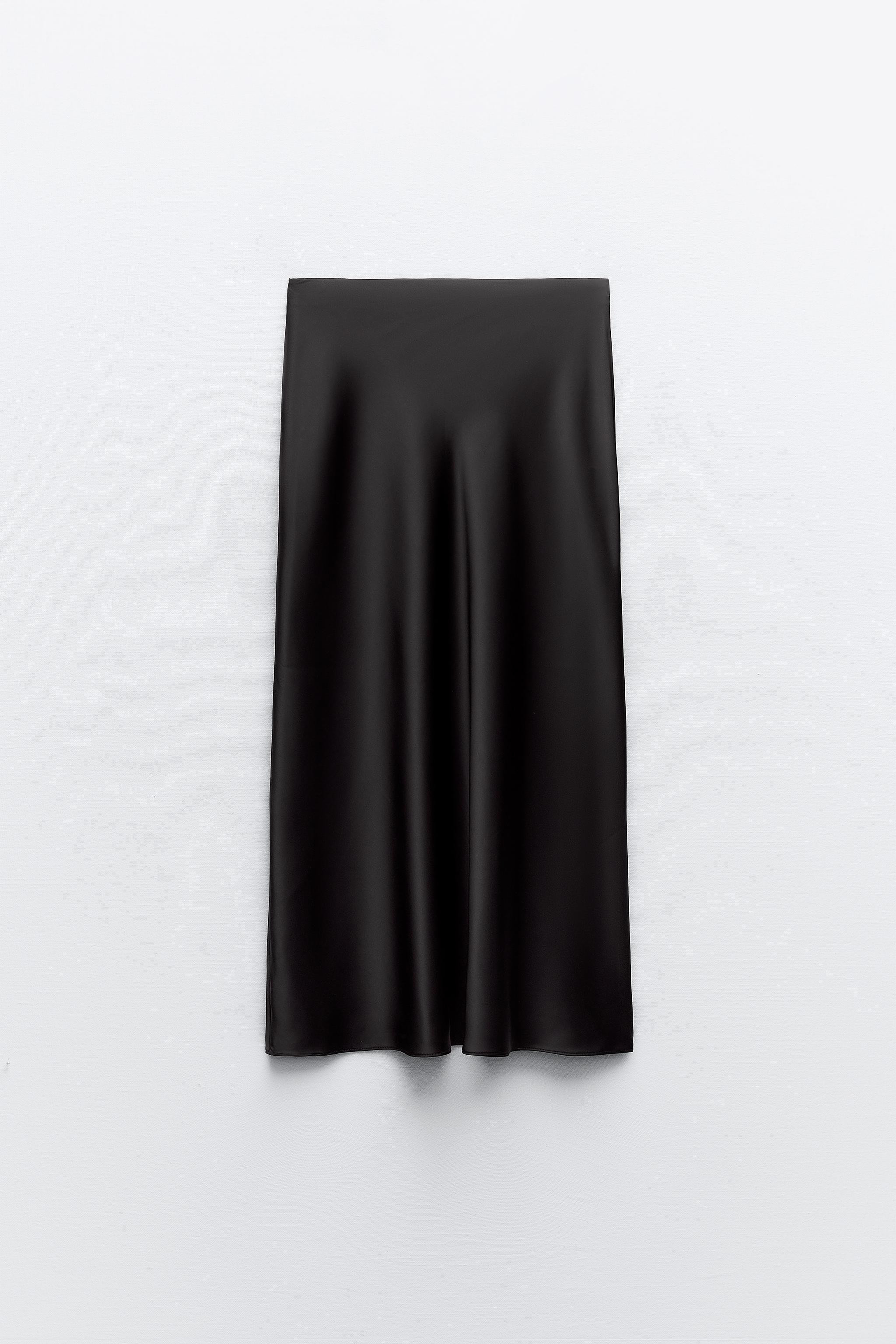SATIN EFFECT MIDI SKIRT | Zara US