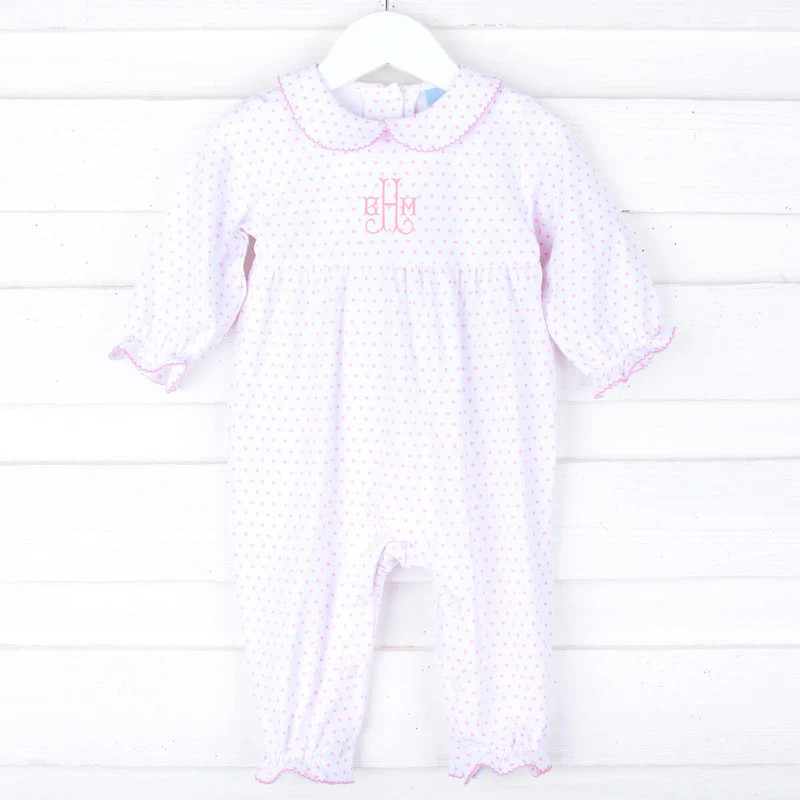Pink Polka Dot Ruffle Romper | Classic Whimsy