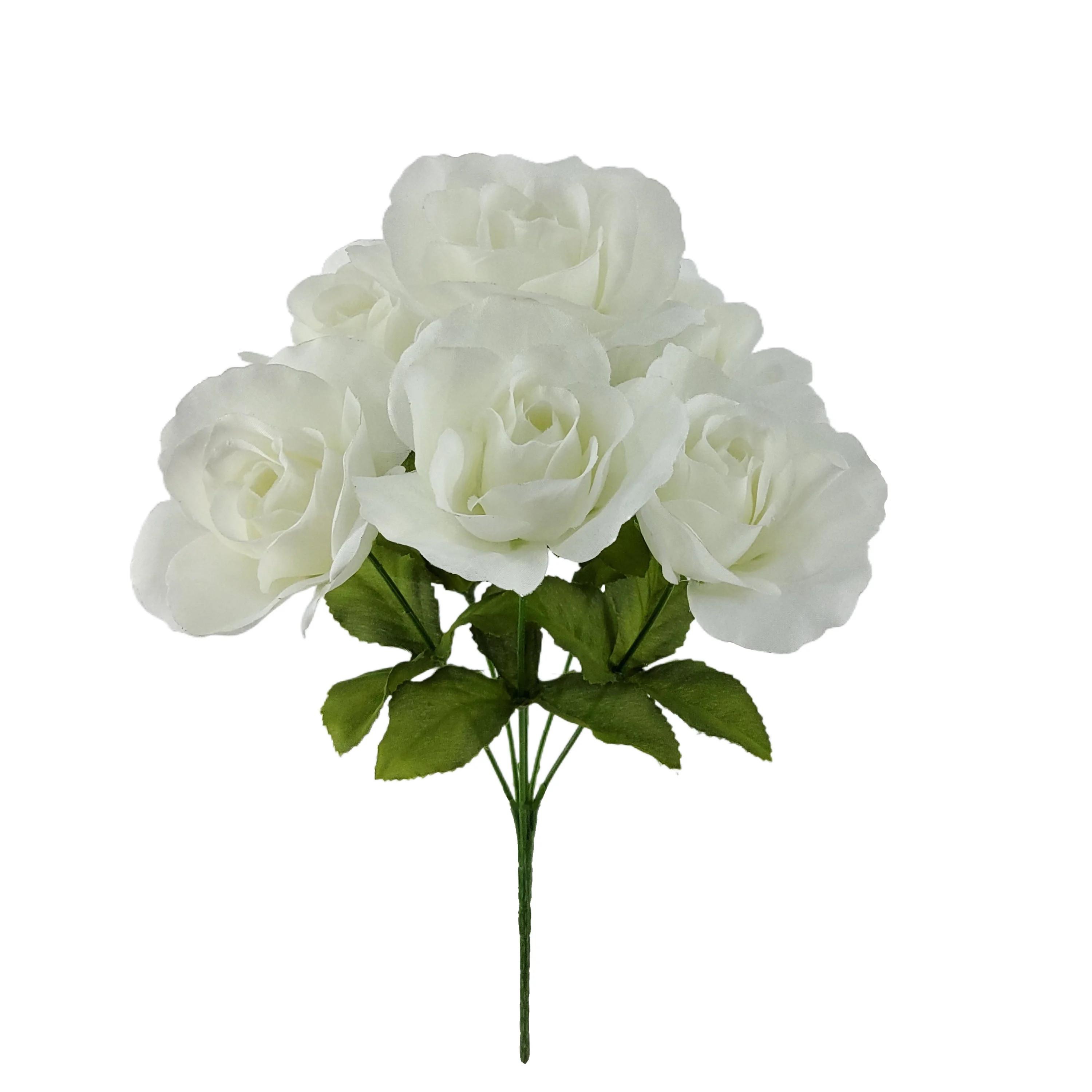 Mainstays Indoor Artificial Sweet Rose Flower Pick, White Color, Assembled Height: 14" | Walmart (US)