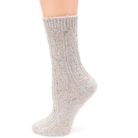 MIRMARU M103 Women's Winter 4 Pairs Wool and cotton Blend Crew Socks Collection | Walmart (US)