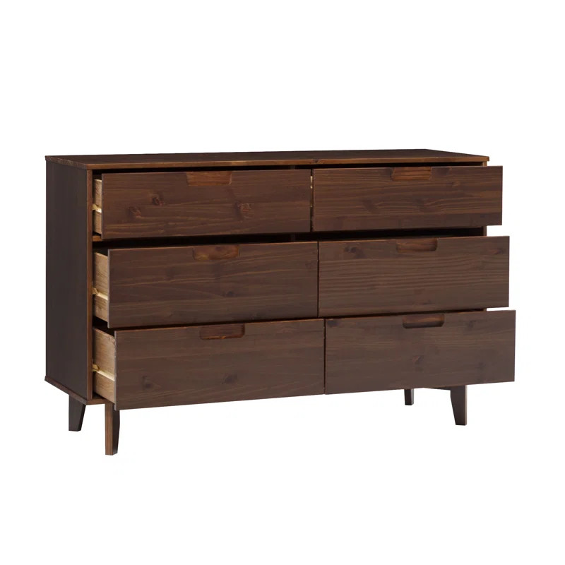 Helmick Groove 6 Drawer Double Dresser | Wayfair North America