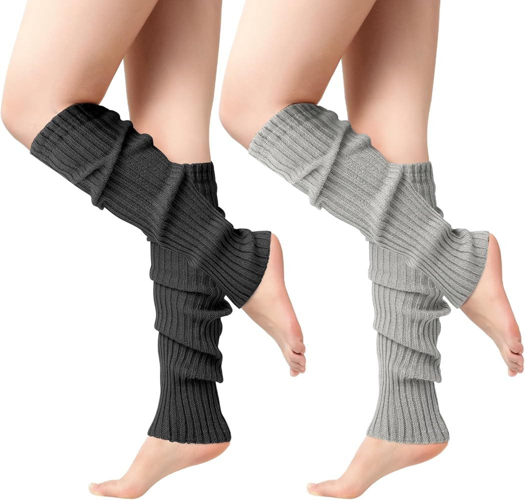 Clothirily Leg Warmers,Fashion Knit Neon Leg Warmers for Women 80s Sports Party Yoga Accessories | Amazon (US)