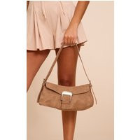 Tan Suede Buckle Shoulder Bag | PrettyLittleThing UK
