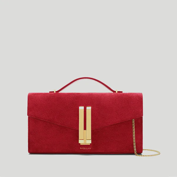 The Vancouver Clutch | Berry Red Suede | DeMellier | DeMellier