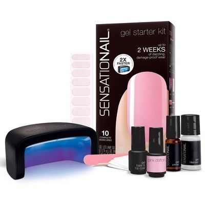 SensatioNail "Pink Chiffon" Gel Nail Polish 8-Piece Starter Kit | Target