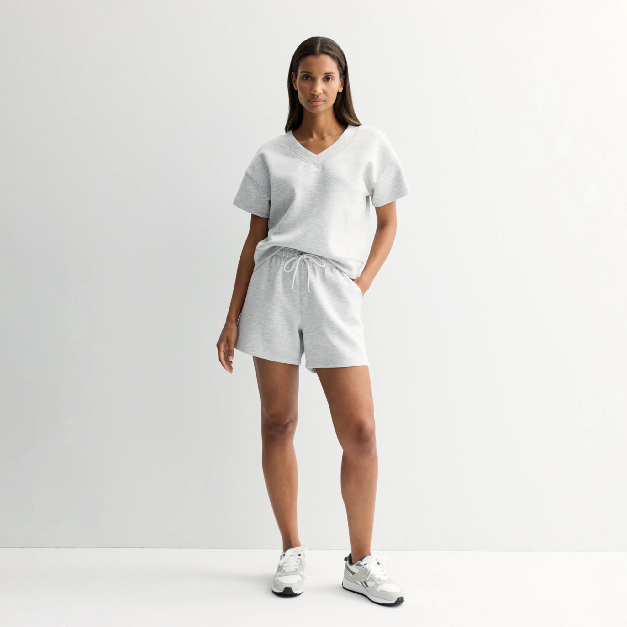 Women's FLX Solace V-Neck Tee & Shorts Matching Set | Kohl's