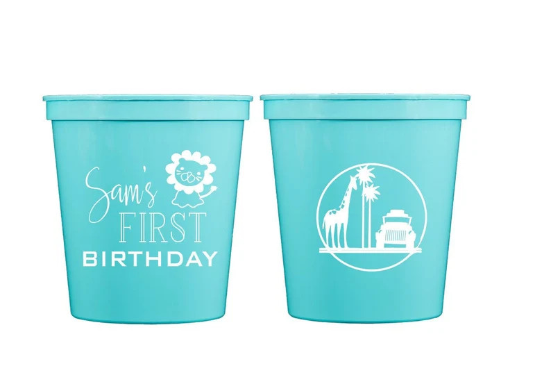 Safari first birthday cups, Safari theme birthday cups, Personalized birthday cups, Kids birthday... | Etsy (US)