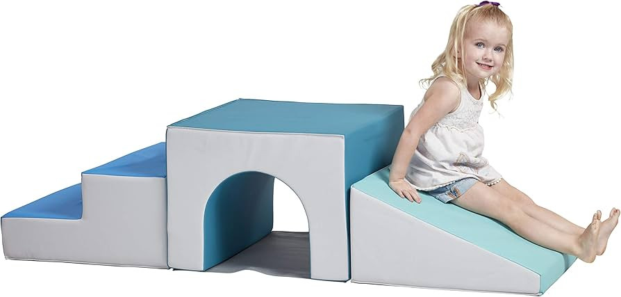 ECR4Kids SoftZone Single Tunnel Climber, Toddler Playset, Contemporary, 3-Piece | Amazon (US)
