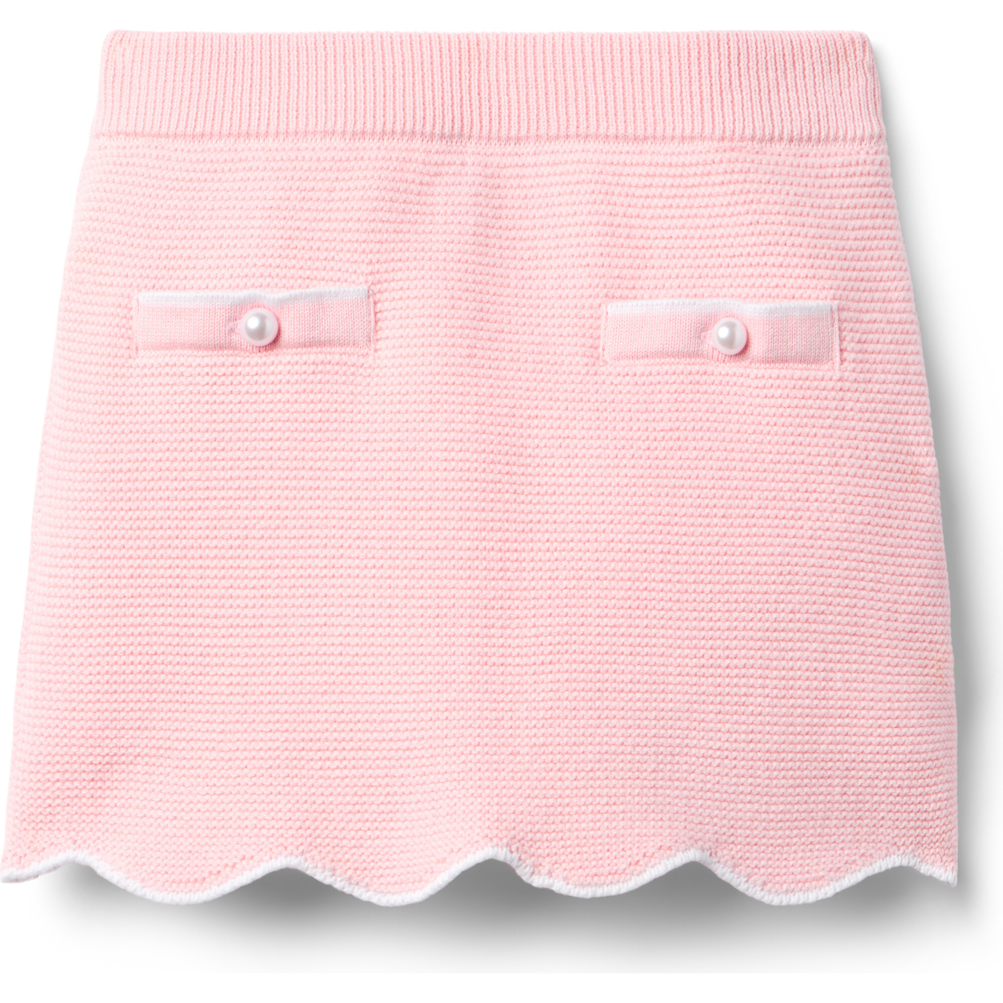 The Scalloped Hem Skirt, Pink | Maisonette