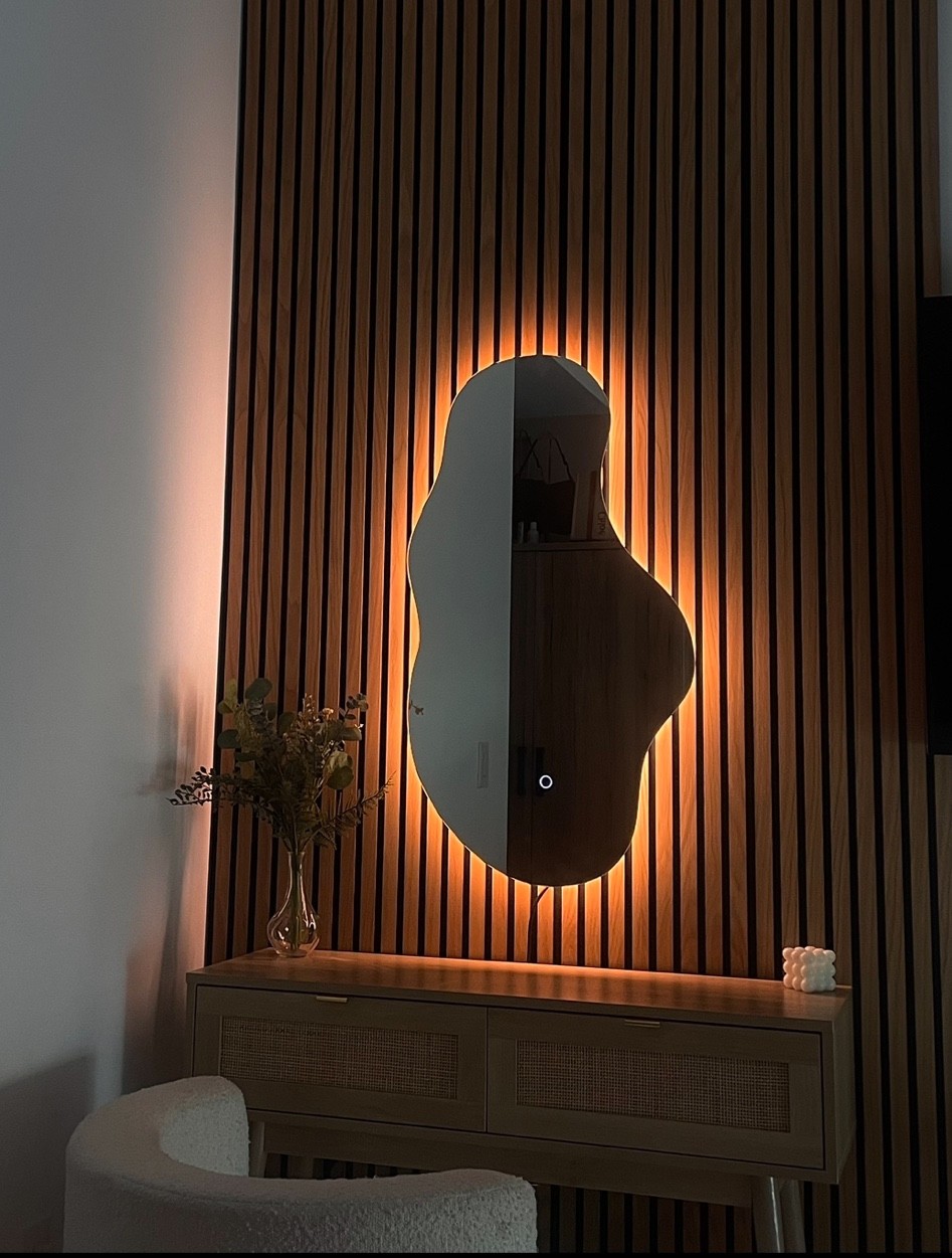 My beauty corner🥹✨🎀 
Sooo happy with how it all came together! The mirror is stunning and has 2 different light functions (cool/warm + dimmable).

Wood slats are linked on my IG✨ (with discount code) 



#LTKsalealert #LTKhome #LTKGiftGuide