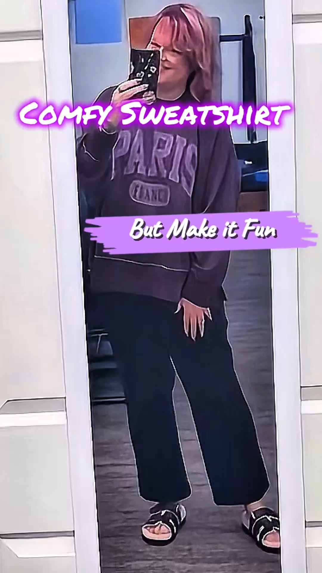 You can look cozy AND cute! And I’m a sucker for anything that says PARIS on it. 💖 (And I love this purple!)
Yes I’m at the chiropractor. No I don’t want to look like a slob, but I need to be able to move. Best of both worlds here!
This combo would also work for travel, errands, carpool, lounging, kids sports games, etc. with fun details like exposed seams and a released hem.
👇🏼Click through below because sizes are limited right now. (I included some other cute graphic sweatshirts, too!)

I’m 5’9” tall, usually wear a 2X on top, XL-18 bottoms, and 10 shoe. Here I’m wearing an XL sweatshirt and it’s plenty roomy! The flare hem leggings are XXL, and shoes are a 10, both TTS.

#ltktall #ltkpetite #ltkmidsize #ltkover40 #ltku #ltkmomlife #ltkbump #ltksalealert #ltktravel @Maurices @ae @Aerie @VICI H&M old navy gap Walmart Target casual mom outfit extended size big hug oh snap fleece 

#LTKActive #LTKPlusSize #LTKootd