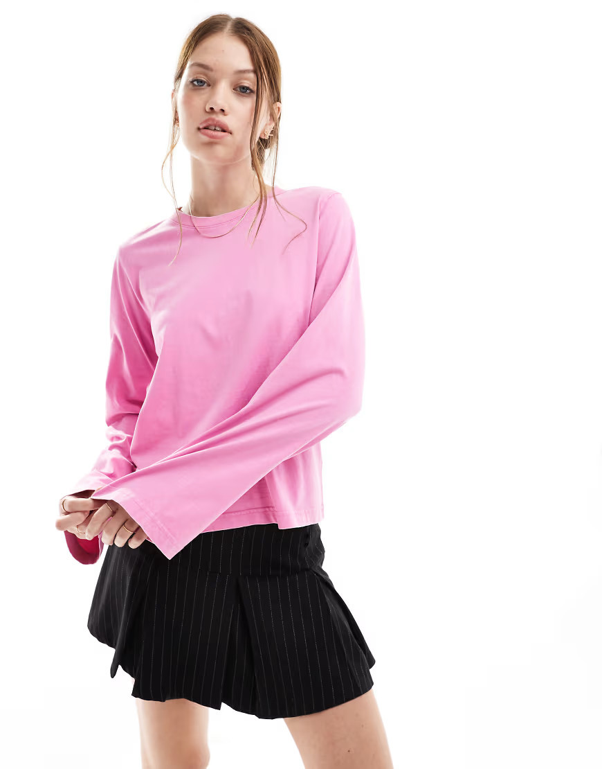 & Other Stories long sleeve top in pink | ASOS (Global)