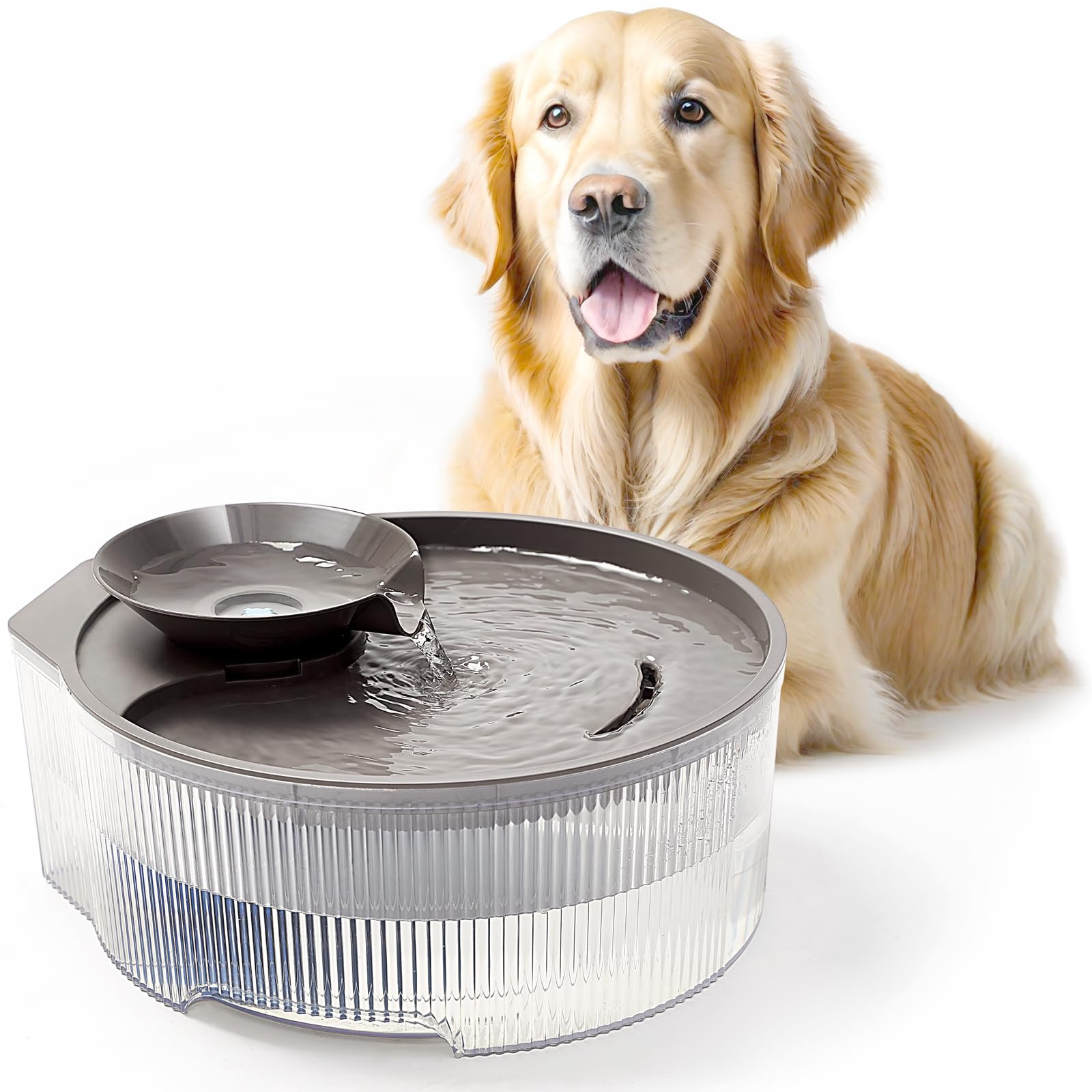 Dog Water Fountain, 5L/169oz Pet Water Fountain with Transparent Design and 3 Filters, Dog Founta... | Amazon (US)
