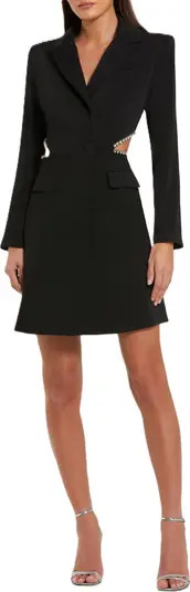 Mac Duggal Crepe Blazer Rhinestone Trim Mini Dress | Nordstrom | Nordstrom