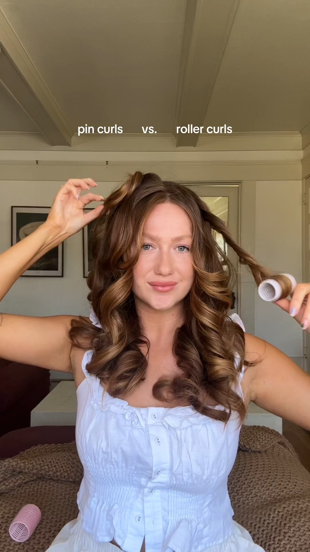 Side by side comparison of pin curls and Velcro roller curls!! What do you think?? 



#LTKBeauty #LTKWatchNow