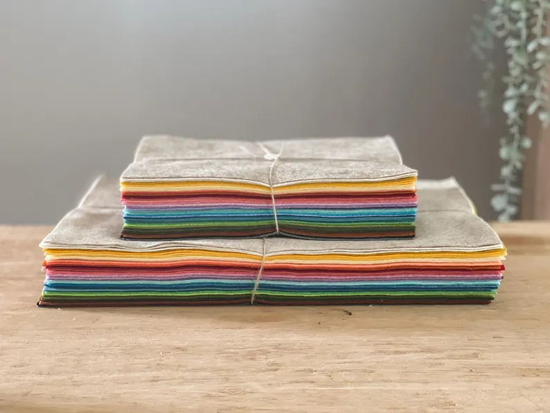 Full 42 Color Fern and Love Collection Wool Blend Felt Sheets 9x12 Felt Sheet or 18x12 Felt Sheet... | Etsy (US)