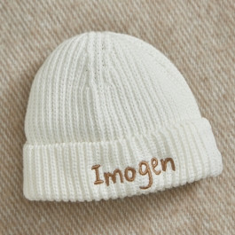 Personalised Ecru Beanie | My 1st Years (Global)