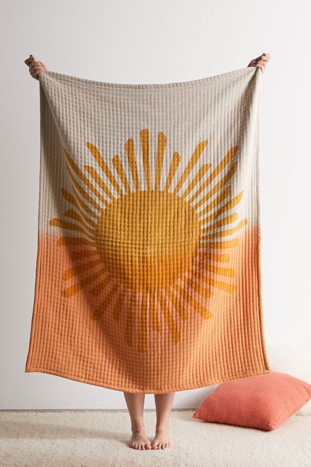 Desert Sun Kantha Stitch Throw Blanket | Urban Outfitters (US and RoW)