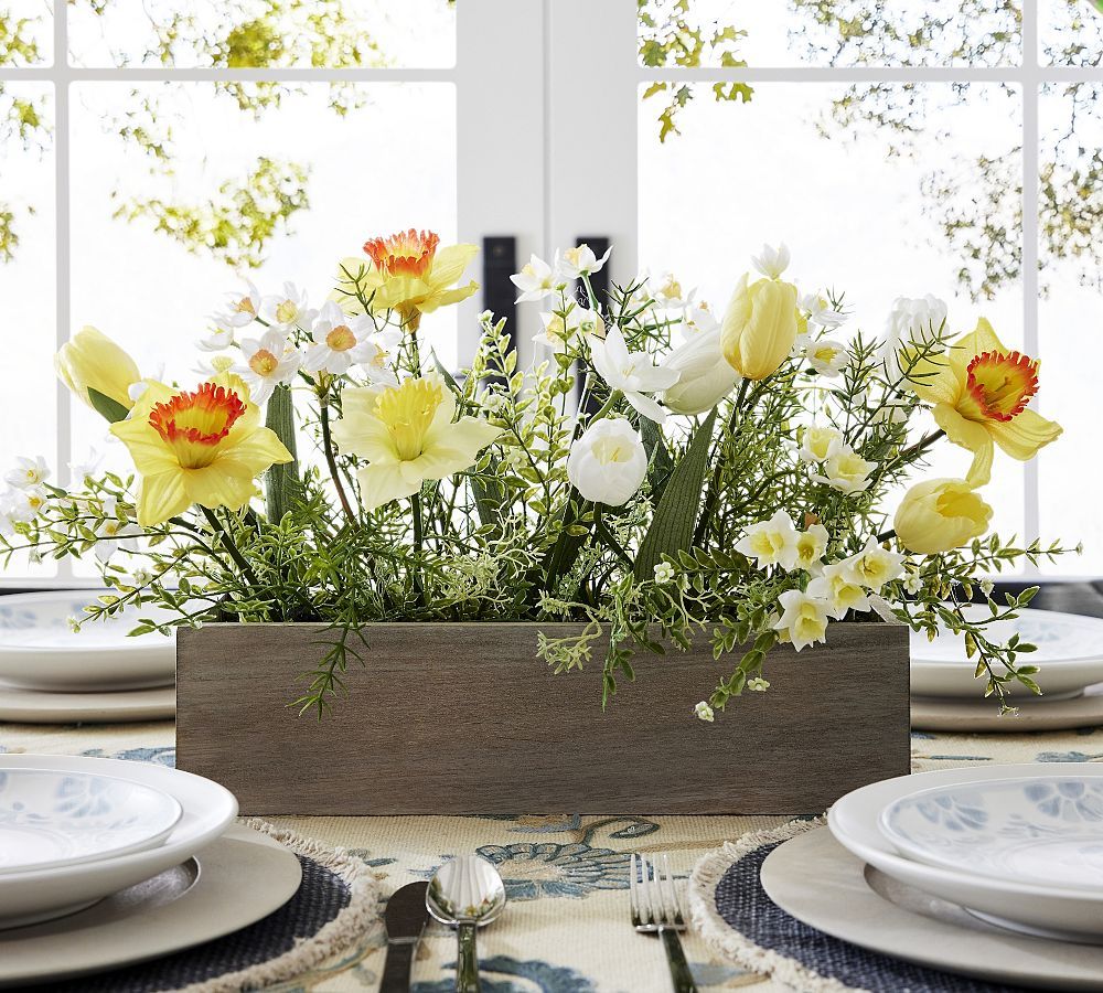Faux Daffodil Spring Centerpiece | Pottery Barn (US)