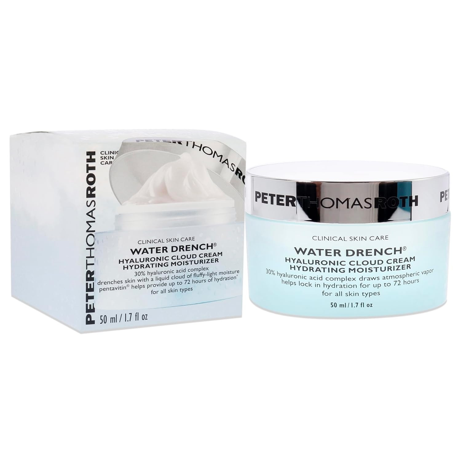 Peter Thomas Roth | Water Drench Hyaluronic Cloud Cream | Hydrating Moisturizer for Face, Up to 7... | Amazon (US)