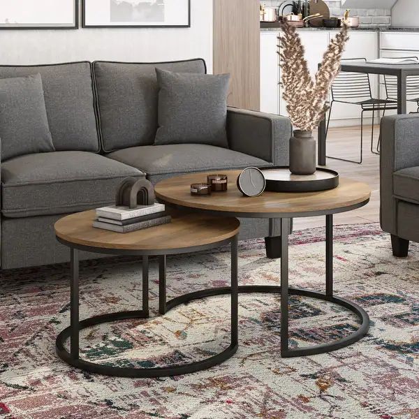 Fort Worth Brown Nesting Coffee Tables, Set of 2 | Bed Bath & Beyond