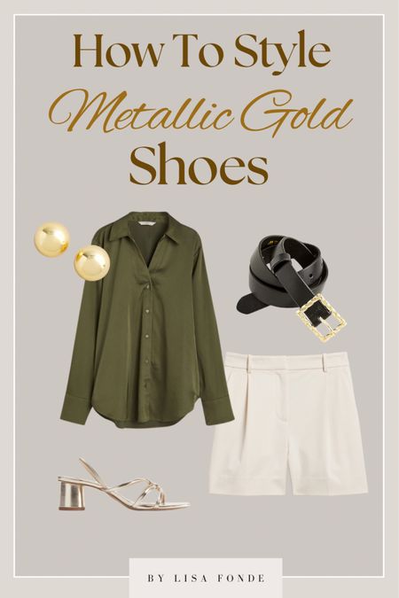 Gold sandals summer outfit 

#LTKsummer