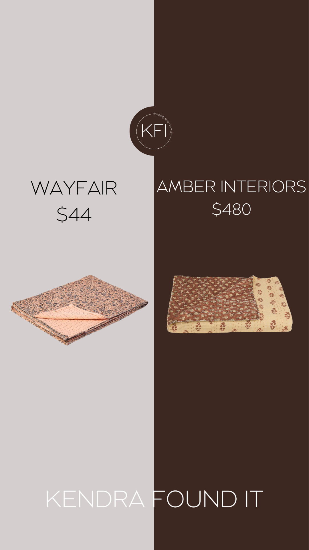If you’ve been eyeing the Amber Interiors Dalia Quilt but don’t love the price tag, I found the perfect Amber Interiors Dalia Quilt dupe for you! ✨

The Ponte Vintage Cotton Throw from Wayfair has that same timeless, vintage-inspired pattern, soft texture, and cozy feel—but for way less! Whether you're layering it at the foot of your bed or draping it over a sofa, this modern organic blanket dupe delivers that high-end designer look without the splurge.

💡 Save vs. Splurge:
💰 Amber Interiors Dalia Quilt – Gorgeous, but pricey.
💎 Amber Interiors Dalia Quilt dupe – Same cozy, vintage vibes for less!

This find is a must-have for neutral, cozy home styling. Who else loves a good designer dupe? Drop a 🤍 in the comments if you want more of these looks for less! #AmberInteriorsDupe #WayfairFinds #DupeAlert #BudgetFriendlyDecor #CozyHome #InteriorDesignLover 

 #LTKHome #LTKSaleAlert