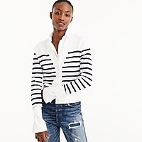 Cropped lightweight cardigan in stripe | J. Crew US