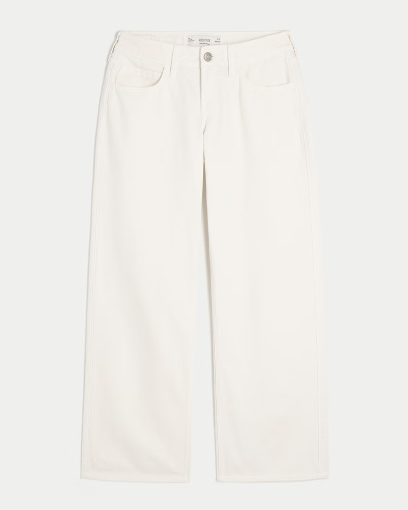 Women's Low-Rise White Baggy Jeans from Hollister | Hollister (US)