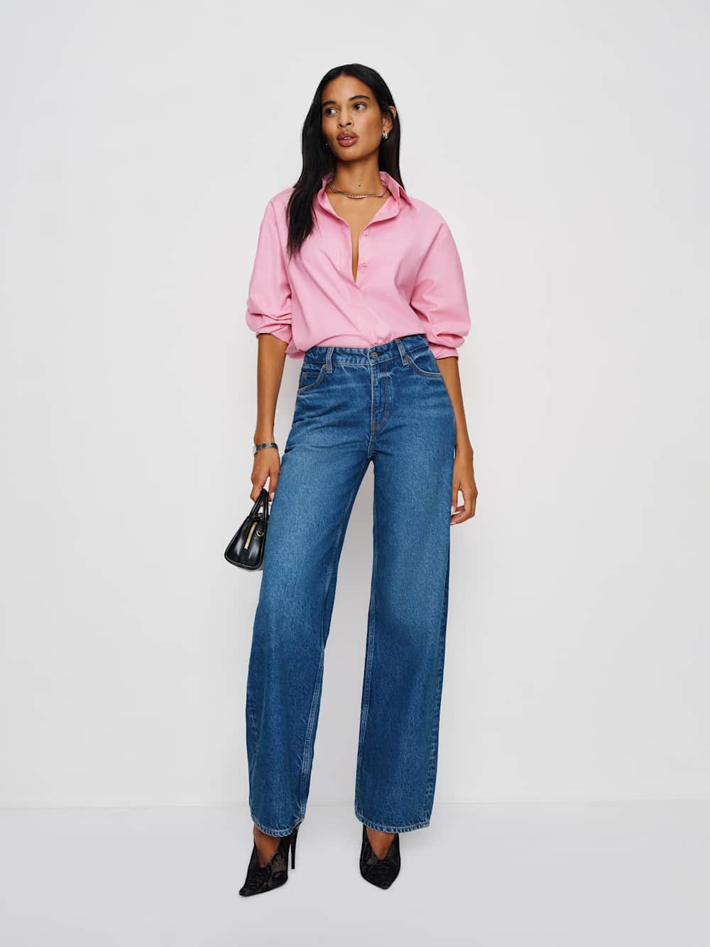 Andy Oversized Shirt | Reformation (Global)