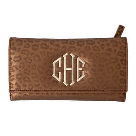 Monogrammed Metallic Leopard Wallet | Marleylilly