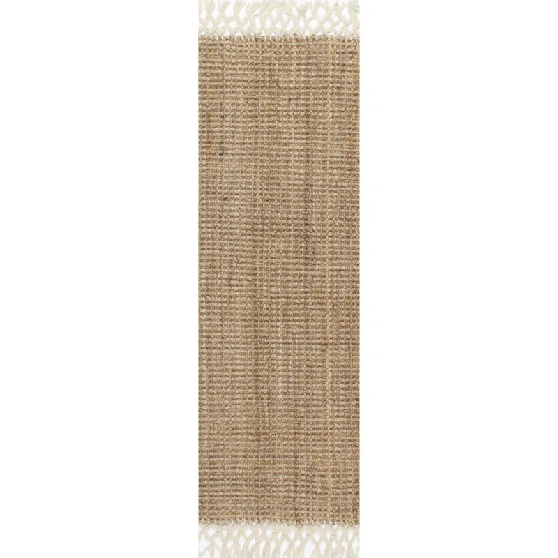 Werts Handmade Tufted Farmhouse Jute Brown Rug | Wayfair North America
