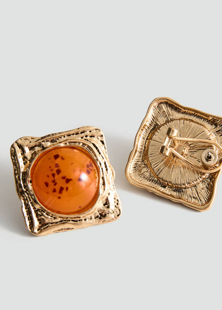 Set of 2 matching earrings gold - Woman - One size - MANGO | Mango (US/MX/AU)