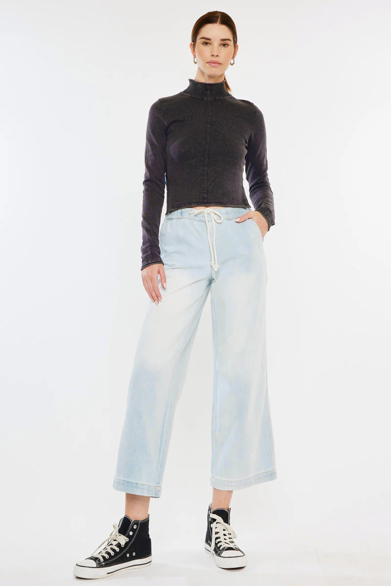Annalise Mid Rise Wide Leg Pants | Kancan USA