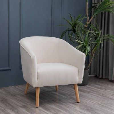 Faux Shearling Barrel Accent Chair - WOVENBYRD | Target