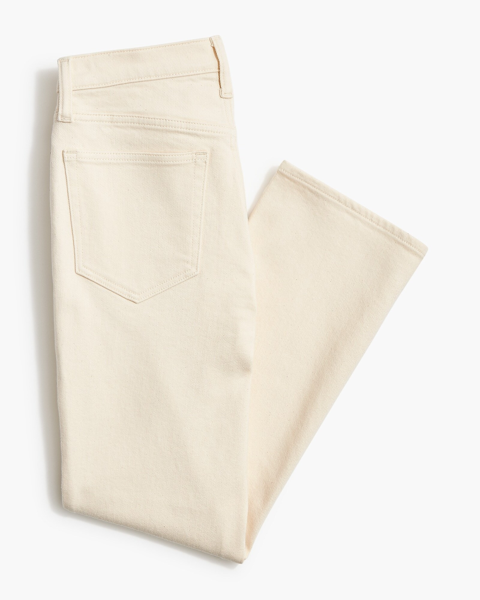 Mid-rise flare crop ecru jean in signature stretch | J.Crew Factory