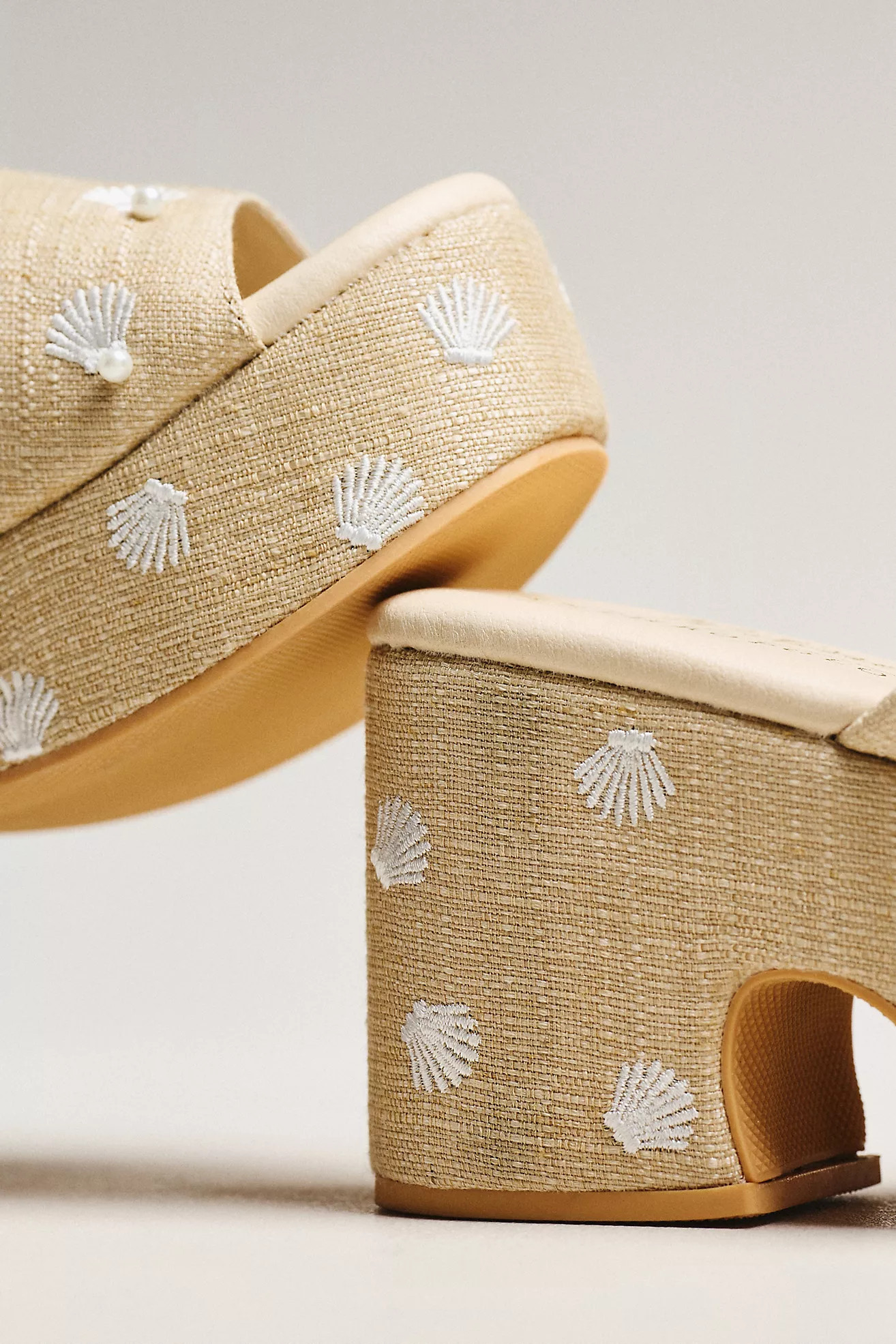 Matisse Exclusive Embroidered Platform Heeled Sandals | Anthropologie (US)