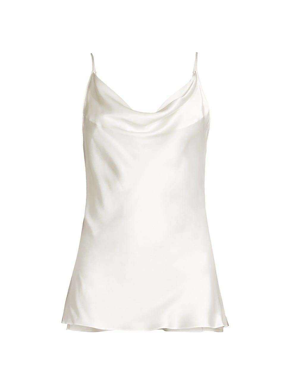 Women's Key Essentials Silk Cowl-Neck Tank - Warm White - Size Large | Saks Fifth Avenue