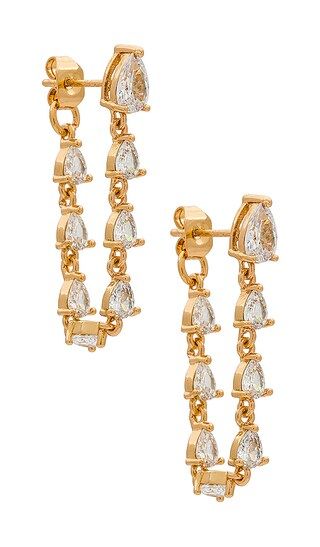 Piper Ear Chain Earrings in Gold | Revolve Clothing (Global)